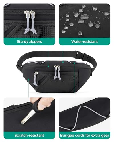 BAGSMART Fanny Packs for Women, Belt Bag for Traveling Hiking, Camel - color: A-camel