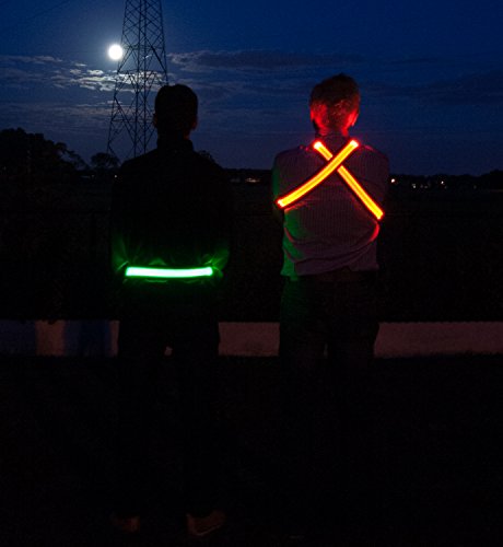 Illumiseen Extension for the LED Reflective Belt – Adds a max. of 19.6” to your LED Belt - color: Red