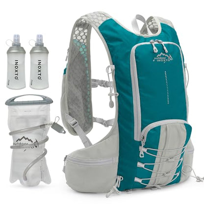 INOXTO Hydration Pack Backpack ，Water Backpack with 2L Leakproof Water Bladder, Running Hydration Vest for Man, Daypack for Cycling Motocross Climbing Trail Running - color: inoxto-593-BLUE