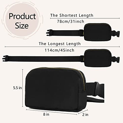 VOROLO Fanny Pack For Women And Men Crossbody Bag Black+Blue - color: Black+Blue