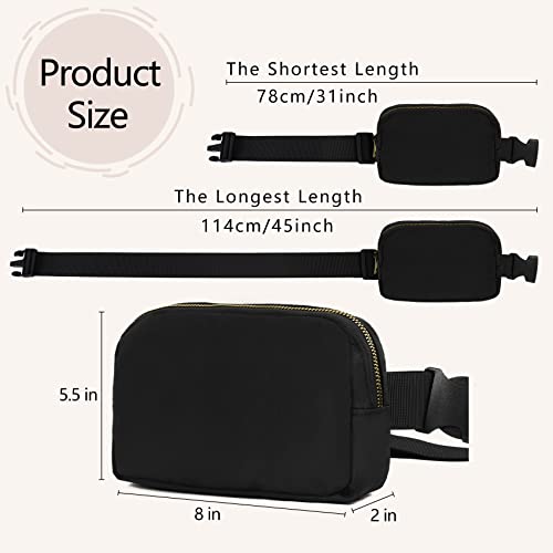 VOROLO Fanny Pack For Women And Men Crossbody Bag Black+Leopard White - color: Black+Leopard White
