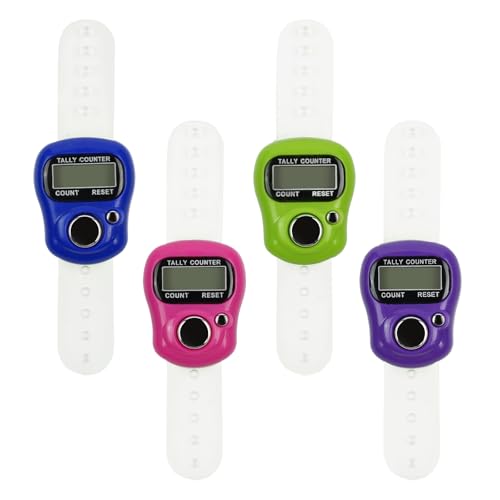 4 PCS Electronic Finger Counter, 5 Digit LCD Electronic Display