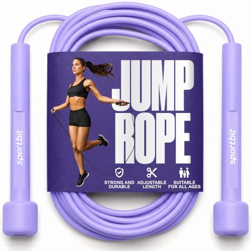 SPORTBIT Adjustable Jump Rope for Fitness and Exercise - color: Purple