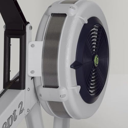 Concept2 RowErg Indoor Rowing Machine - PM5 Monitor, Device Holder, Adjustable Air Resistance, Easy Storage with FitXion Seat Cushion - color: Gray