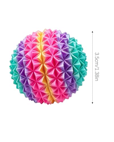 4 Pack Spiky Stress Balls,3D Printed Plastic Massage Balls