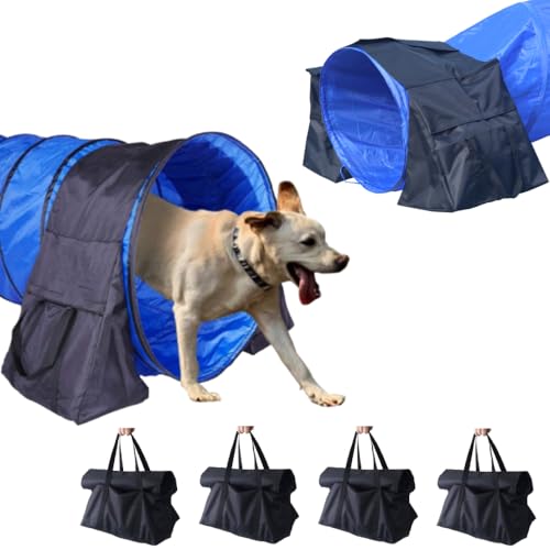 Japard Dog Agility Equipment, Tunnel Sandbags 4 Pack, Holding Bags Only, Training Tool Equipment, Outdoor Indoor - size: 4 Sandbags