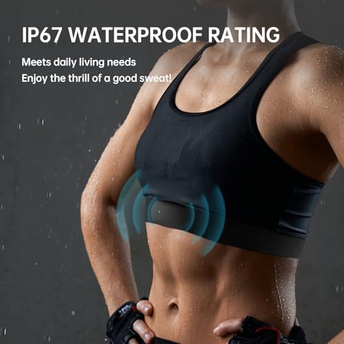 Heart Rate Monitor Chest Strap Bluetooth ANT+ IP67 Waterproof