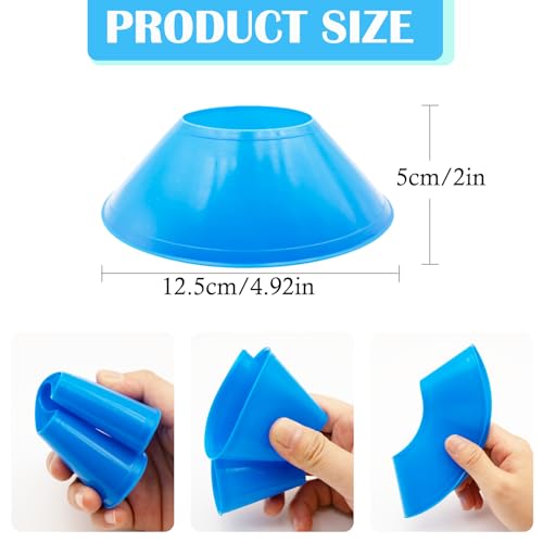 Agility Soccer Cones, 50 Pack for Soccer Training, Basketball Pylons Cones - color: Blue