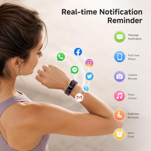 KPEP Fitness Tracker with 24/7 Heart Rate/SpO2/Blood Pressure/Sleep Monitor - color: Black