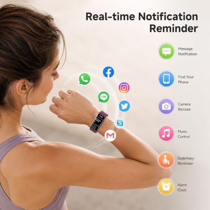 KPEP Fitness Tracker with 24/7 Heart Rate/SpO2/Blood Pressure/Sleep Monitor - color: Black