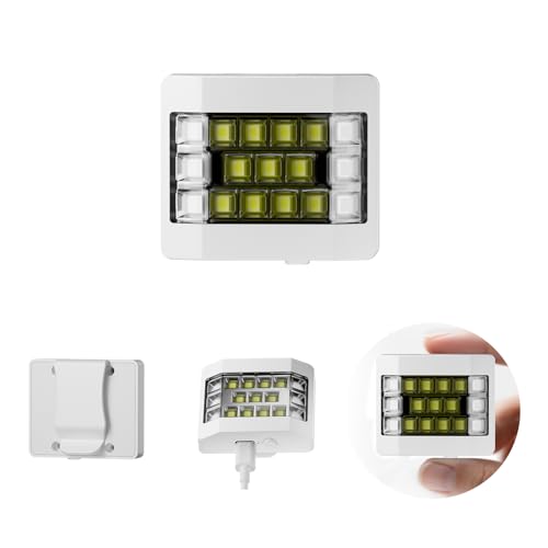 Running Lights for Runners, Clip on Flashlight, Rechargeable LED Safety Light for Walking at Night, Portable EDC Flashlight, Small Work Light Warning Flashing Camping Hiking Gear (White) - color: White