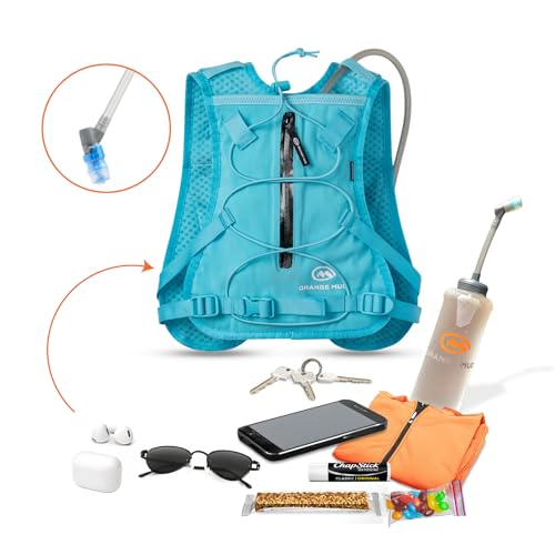 Orange Mud Endurance Pack V3.0 Running Vest – 2L Hydration Backpack for Trail Running, Hiking & Cycling – Lightweight, Breathable Mesh, Gear Pockets, Trekking Pole Loops - color: Teal