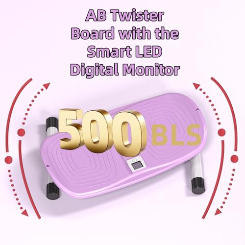 Waist Twister Machine for Exercise - color: purple with digital screen