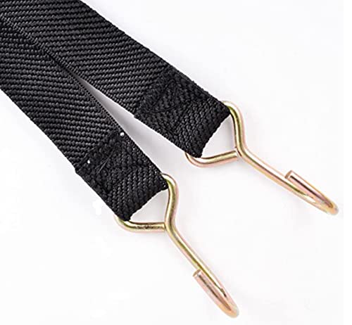 Marcobrothers 24 Inch Bungee Cord Black, Flat Heavy Duty Bungee Cord with Hook,Bungee stape (24 inch Black X 2) - size: 24 inch X2 Black