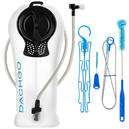 Hydration Bladder, 1.5L 2L 3L Water Bladder for Hiking Backpack, BPA-Free & Taste-Free Hydration Water Reservoir, Camping Cycling Running - color: Clear White with Cleaning Kit, size: 2L