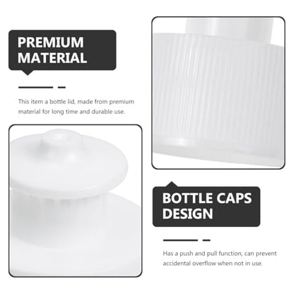 NOLITOY Water Bottle Caps 20 Pcs 28/410 Push Pull White Replacement Lid Safe Polymer Sport Gym Hike Run Workout Drink Canteen Leak Proof Seal Cycling Accessory Flask Cover