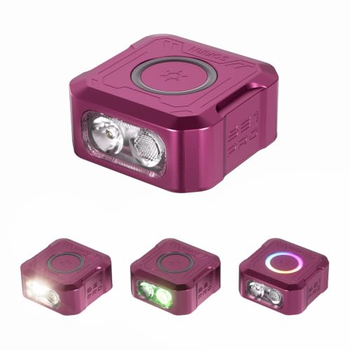 sofirn SE1 Pro EDC Pocket Flashlight, RGB Color Light, USB-C Rechargeable - color: Burgundy Red-SE1Pro