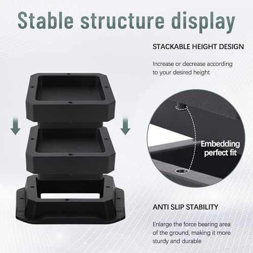 BTSD-home Bed Risers 1 Inch - color: 1 Inch, size: 4 Pack