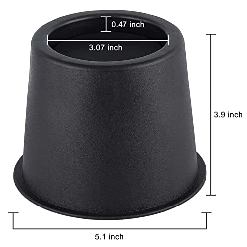 BTSD-home Round Bed Risers 4 Inch - color: 4 Inch, size: 4 Pack
