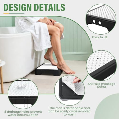 SOYO Mobility One Step Stool Platform for Adults & Elderly, Black-White - color: Black-white