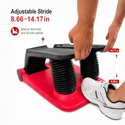 Air Stepper Machine with Resistance Bands - color: Gray/Black
