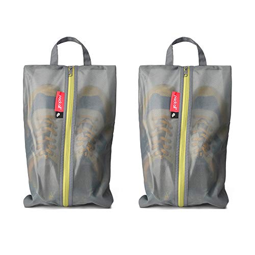 pack all Shoe Bag for Travel, Water-Resistant Shoe Pouch for Sports - color: Grey, style: 2 Pack