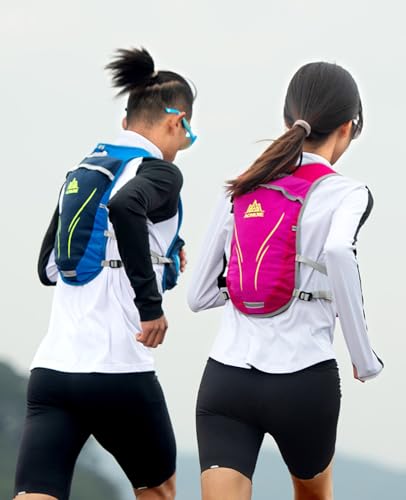 TRIWONDER Running Vest Hydration Pack Backpack for Men & Women, Lightweight Trail Marathon Run Race Vest for Cycling Jogging - color: 02 Black&Grey - Only Vest