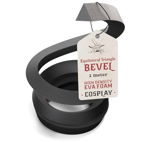 The Foamory Black EVA Foam Bevel Equilateral Triangle 5mm x 1M Long Dowel - color: 1 Pack: 1M Length - 05mm Thickness, size: Black - Triangle: Equilateral