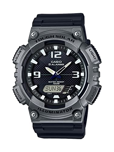 Casio AQS800W Series | Analog Digital Watch | 100M WR | Solar Powered | 1/100 SEC Stop Watch | 6-Language Day of The Week Indicator | Countdown Timer | LED Light | Multi Alarm - color: Blue, style: AQ-S810W-1A4VCF