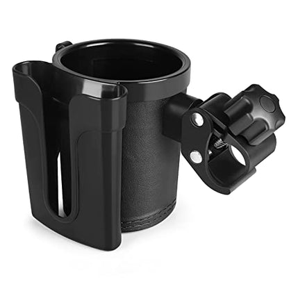 Accmor Stroller Cup Holder with Phone Keys Holder, 3-in-1 Universal Cup Holder, Drinks Bottle Holder for Stroller, Bike, Wheelchair, Walker, Scooter - color: Black