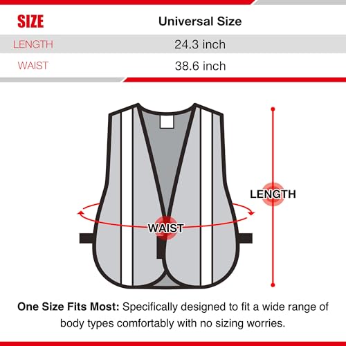 KAYGO Reflective High Vis Safety Vest Mesh for Men and Women KG0008 - color: Orange
