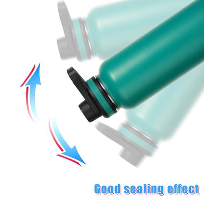 14pcs Silicone Water Bottle Gaskets, Bottle Sealing Rings with Tweezers, Drain Plugs, Straw Brush, Replacement Parts Accessories for Thermoflask 24/32/40/64oz, Straw Lid, Chug Spout, Chug Lid