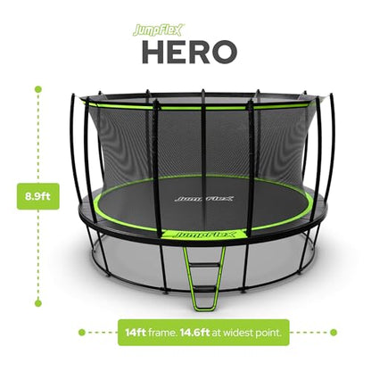 JumpFlex Hero Trampoline - color: Without Hoop, size: 14FT