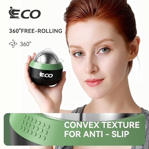 iECO Massage Ice Roller Ball Cold & Heat Therapy Plantar Fasciitis Roller - color: Black+green