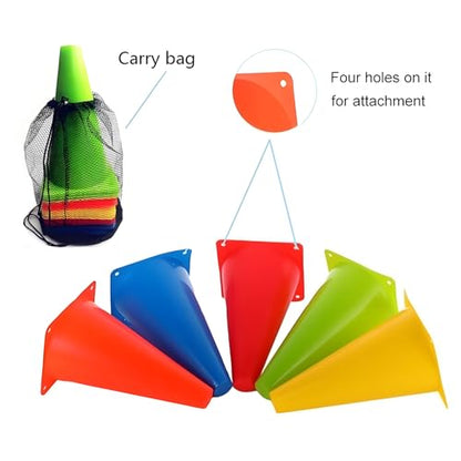 ANSLYQA Soccer Cones 9 Inch 20 Pack - color: 5 Colors