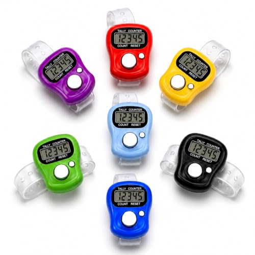 KTRIO Electronic Finger Counter, 5-Digit LCD Number Clicker - color: 7 Colors