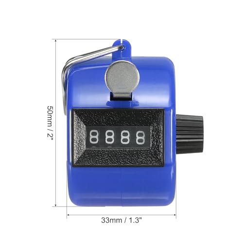 PATIKIL Clicker Counter, Handheld Tally Counter Mechanical Click Pitch Counter for Coaching Knitting, Golf, Lap, Fishing - color: Blue