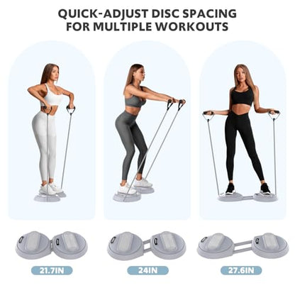 Waist Twisting Machine with Counter, Adjustable Waist Twister Board for Women Belly Fat, Twist Board for Exercise, Ab Twister Board Twist Exercise Machine - color: Gray