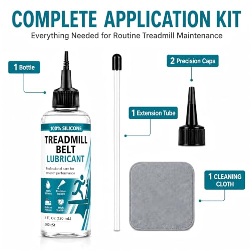 Treadmill Lubricant for Belt, 100% Silicone Oil with Applicator