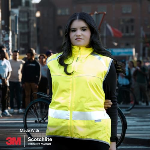 Salzmann Reflective Running Vest | Lightweight, Breathable Hi Vis Vest - size: Medium