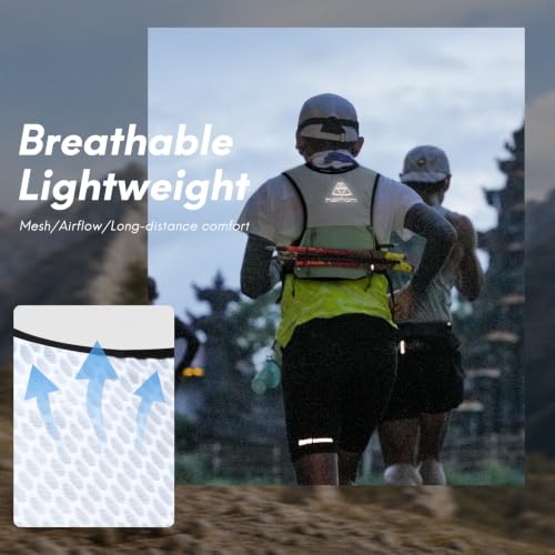 Haimont 5L Trail Running Hydration Vest with Soft Flasks - color: Green, size: Large
