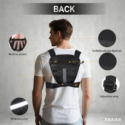 Outdoor Sports Chest Bag, Tactical Vest, Men/Women, Olive - color: Olive