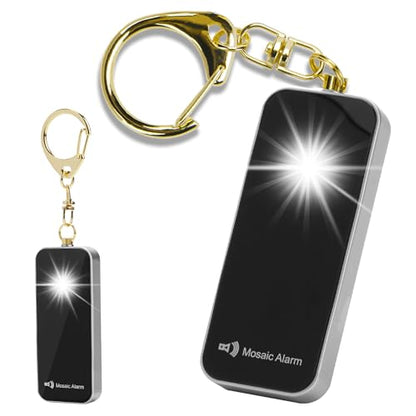 Ultrathin Personal Alarm Rainproof Replaceable Battery Strobe Light - color: Black