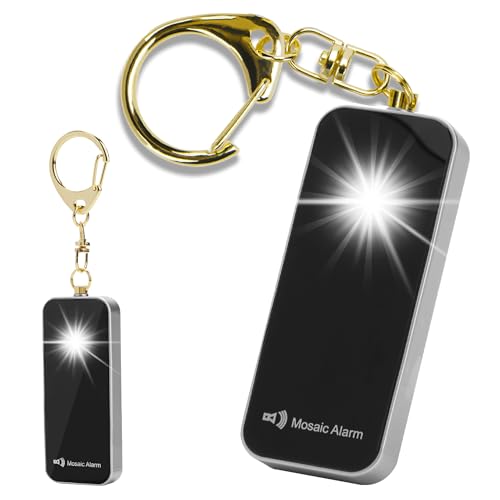 Ultrathin Personal Alarm Rainproof Replaceable Battery Strobe Light - color: Black