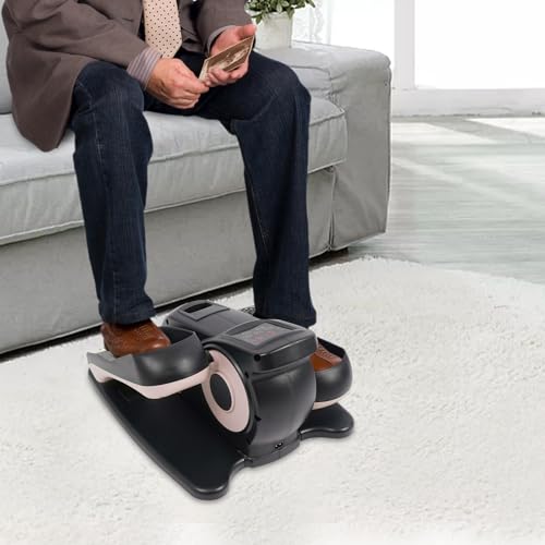 Under Desk Elliptical Pedal Exerciser with Remote Control LCD Display