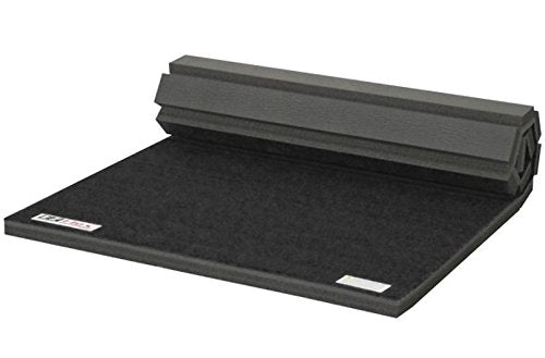 FlooringInc's Rollout Carpet Top Cheer Mat, Perfect as a Gymnastics Mat, Tumbling Mat or Portable Cheerleading Gym Mats for Home Workouts and Practice - color: Black, size: 5 ft x 10 ft x 1.38 in