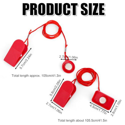 Gosknor 2pcs Treadmill Magnet Safety Key, Magnetic Safety Switch Clip Universal Treadmill Emergency Stop Magnet Running Machines Replacement Parts Accessories - style: Style C