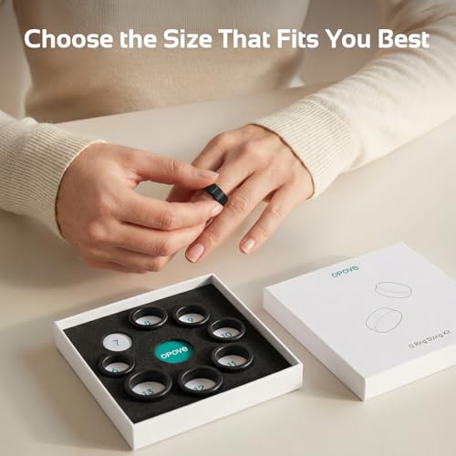 Opove O Ring Sizing Kit - Size First Before You Buy, Choose from 8 Sizes - Sizes 6 to 13, Find The Perfect Smart Ring, Stylish Design, Only Compatible with O Ring Smart Ring - color: Black, size: 6-13 Sizing Kit
