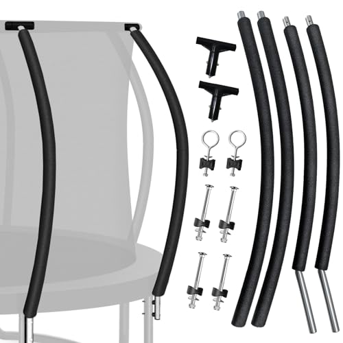 2 Sets Trampoline Curved Net Poles, Universal, 10 to 16 ft