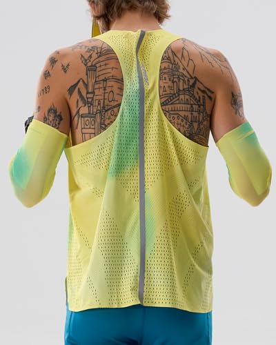 FlipBelt Men's Marathon Mesh Tank - color: Spring Bud, size: X-Small